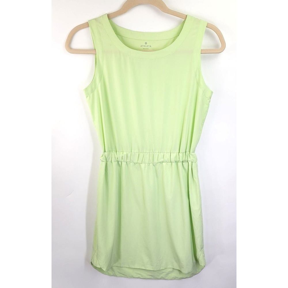 Athleta Dress Womens 10 Astra Wasabi Green Sleeveless Featherweight Stretch